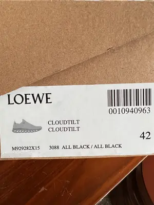 LOEWE x On Cloudtilt "All Black" Sneakers – Luxury Collaboration Running Shoes, Boxed, photo 4
